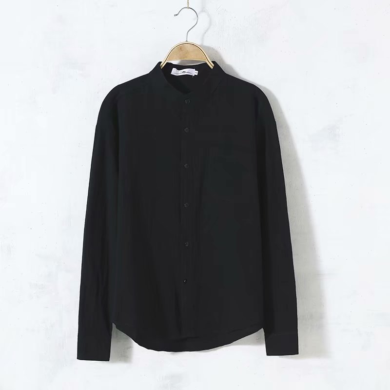 Long Sleeve Loose Linen Shirt - Cannes