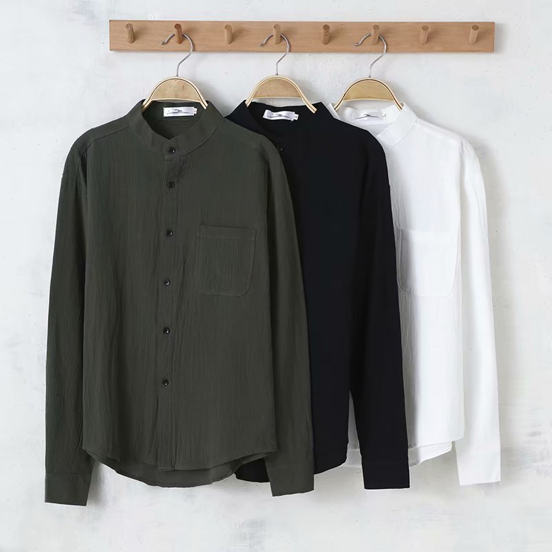 Long Sleeve Loose Linen Shirt - Cannes